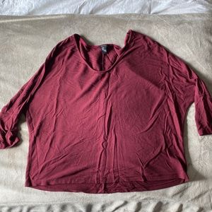 Forever 21 Burgundy off the shoulder Sweater/Top